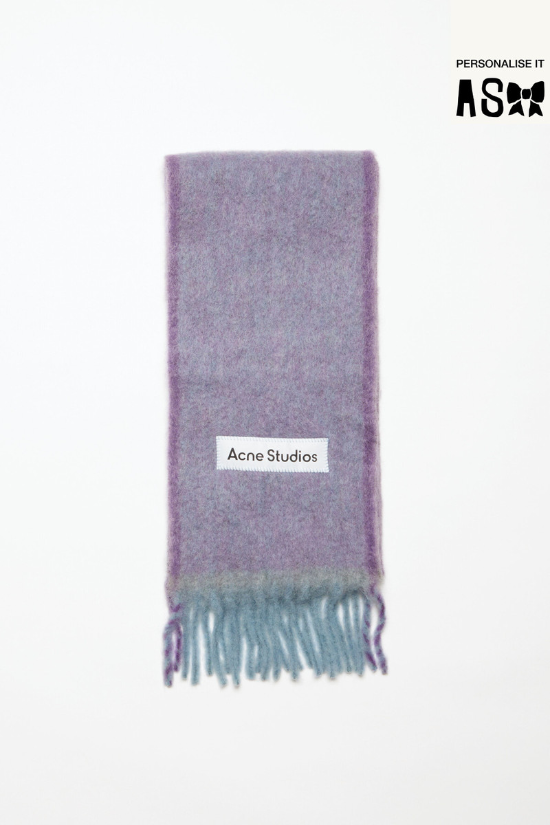 Wool mohair scarf - Narrow - Lavender purple 1