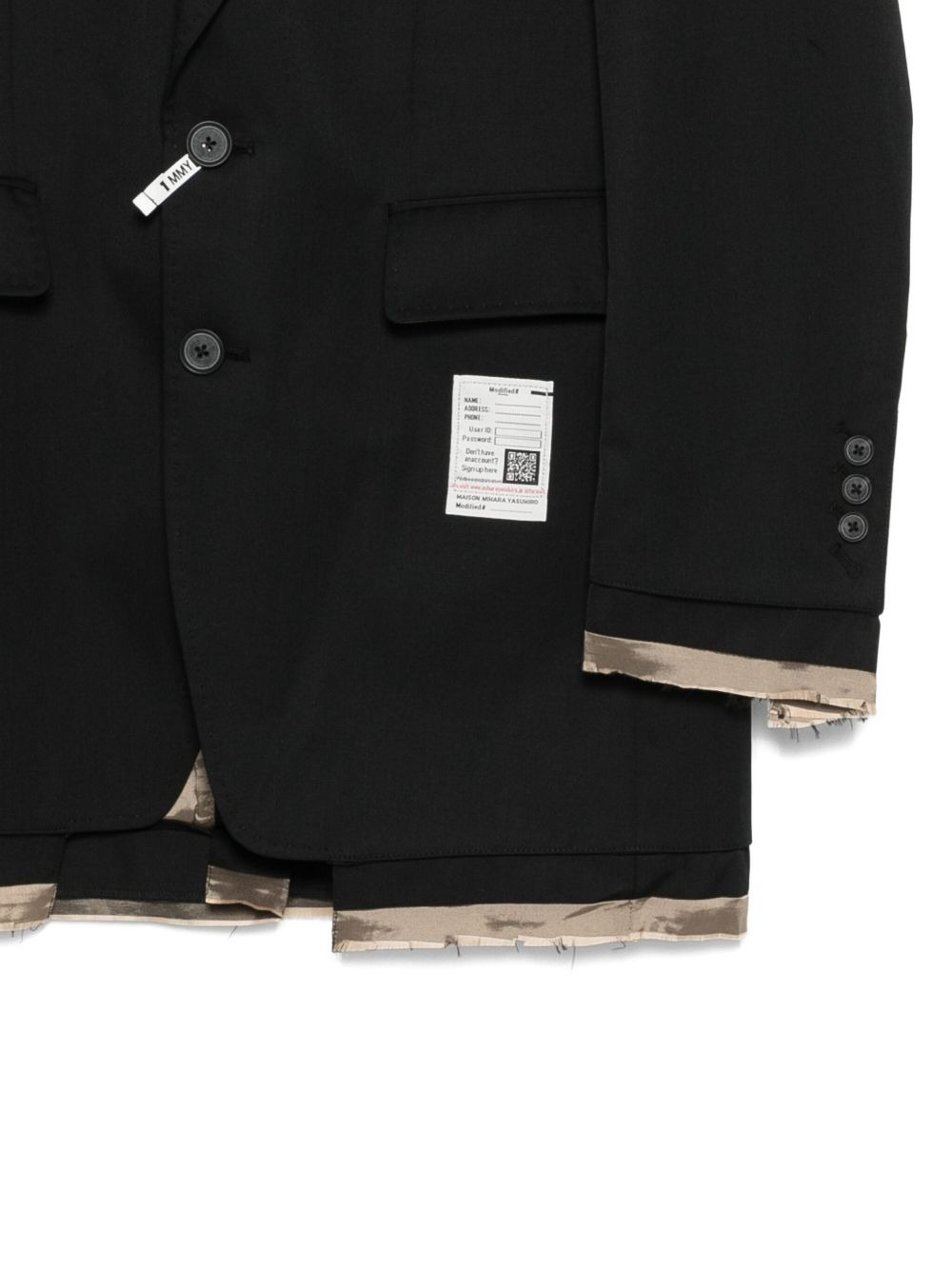 frayed-detail jacket - 3
