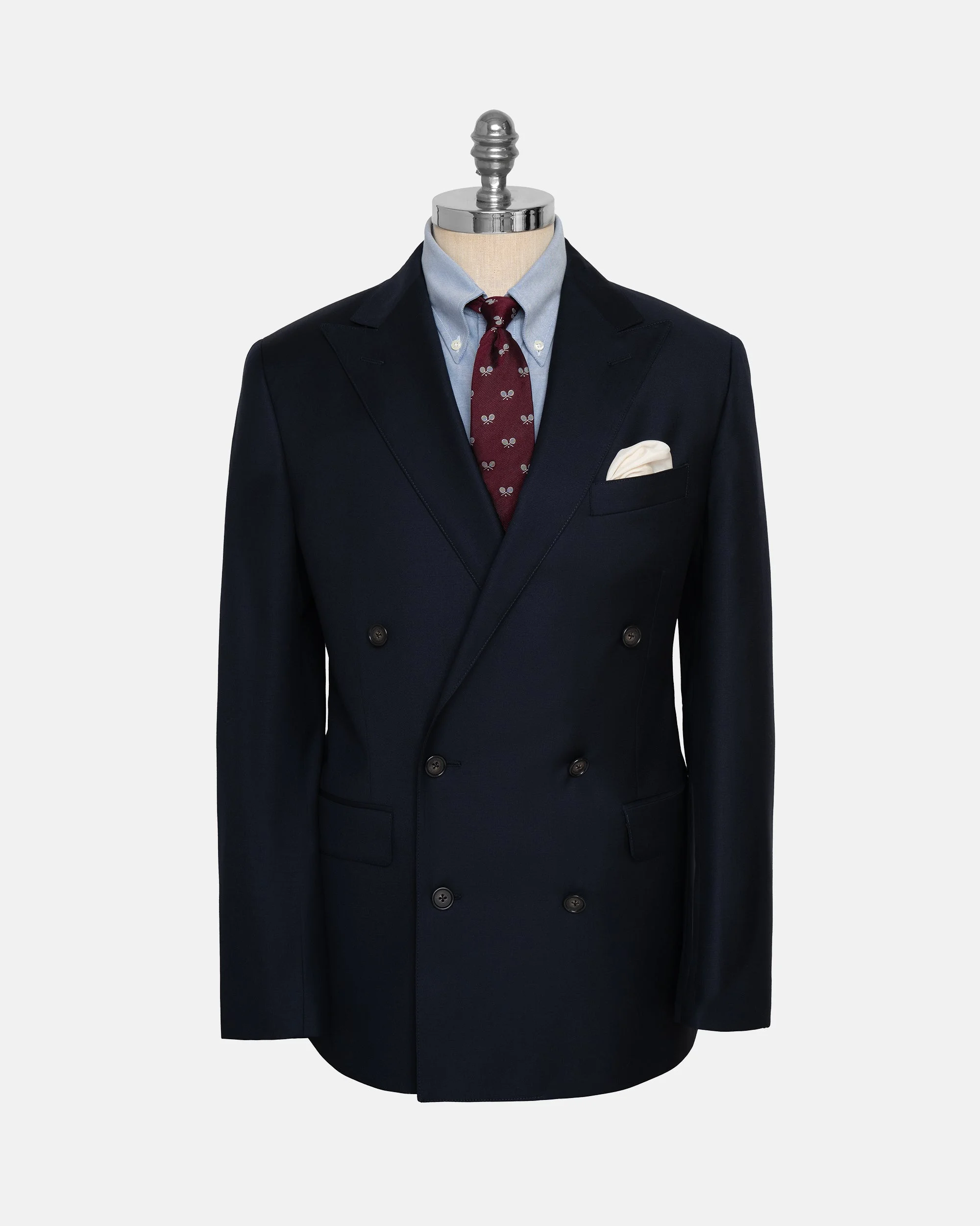 MADE-IN-USA NAVY DOUBLE-BREASTED SUIT - 1