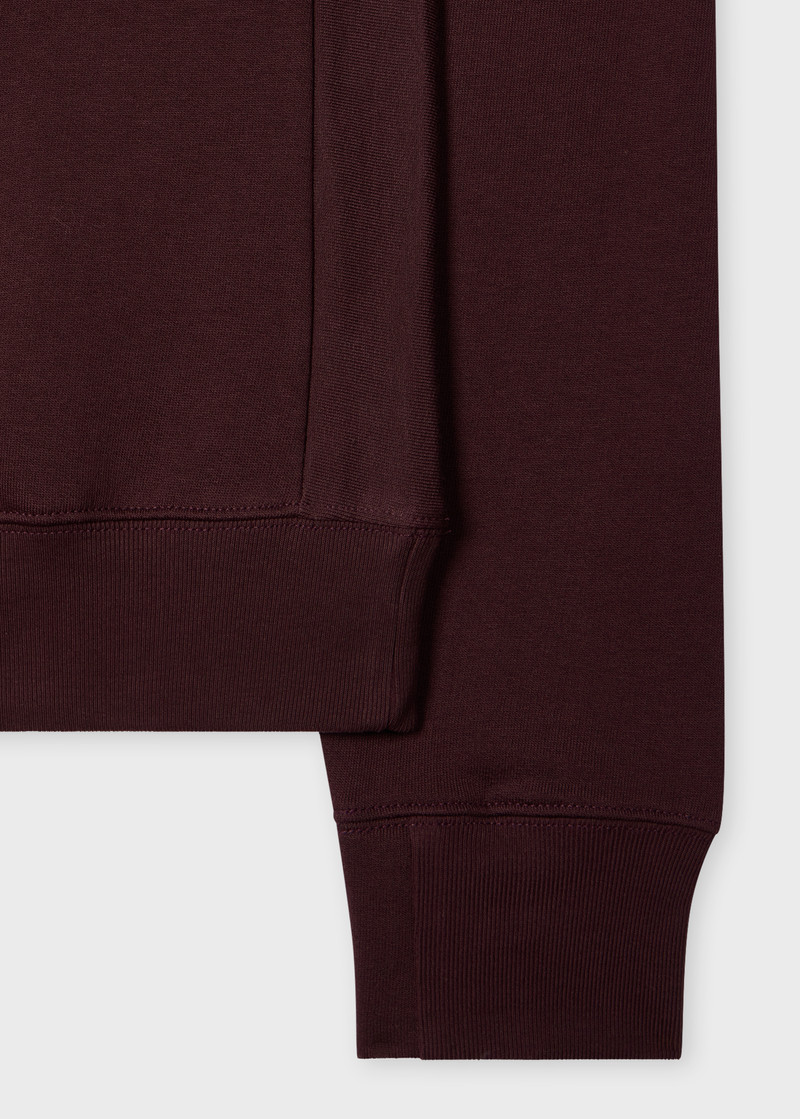Paul Smith Burgundy Organic Cotton Zebra Logo Sweatshirt outlook