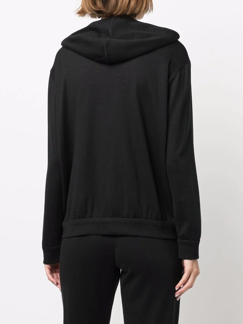 monili-trim zip-front hoodie 4