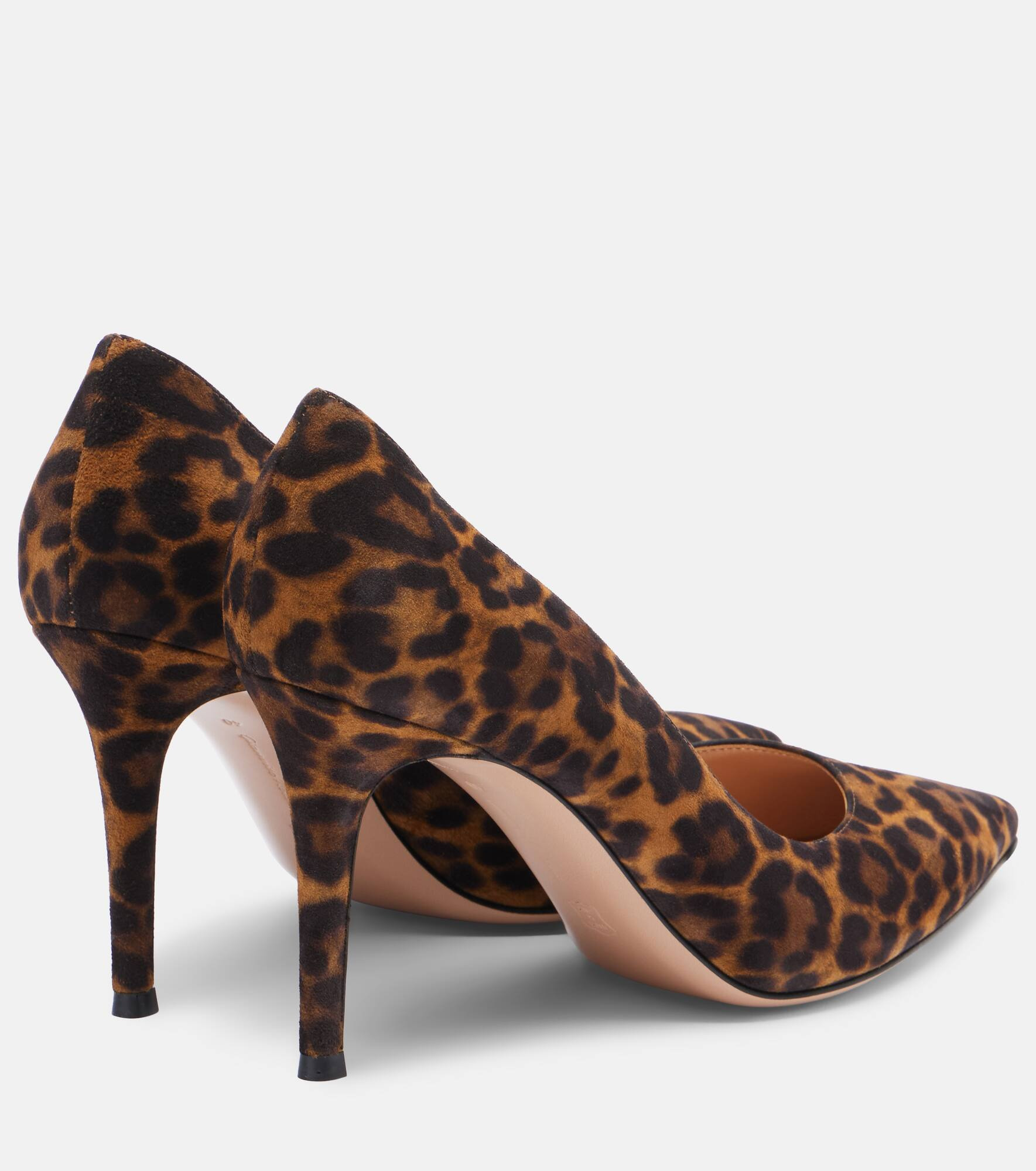 Gianvito 85 leopard-print suede pumps - 2
