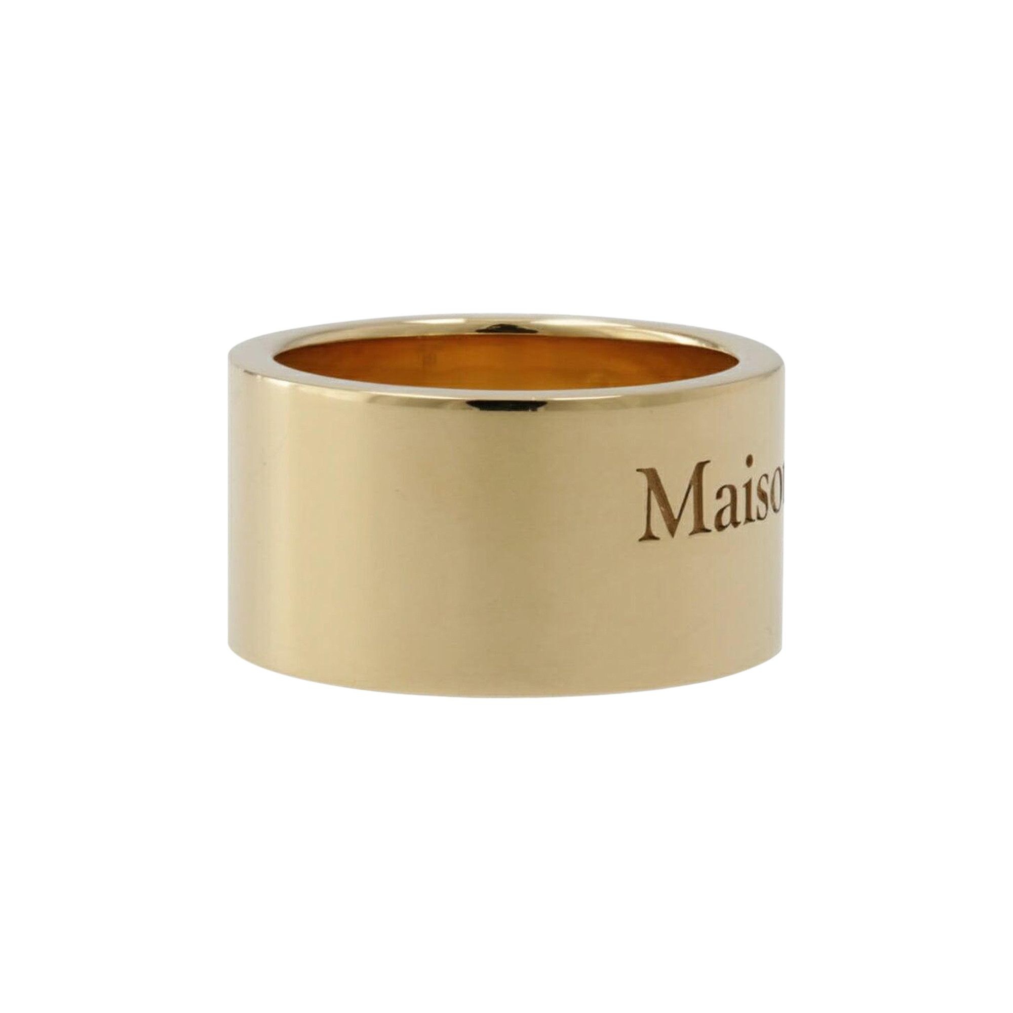 Maison Margiela Logo Engraved Ring 'Yellow Gold' - 3