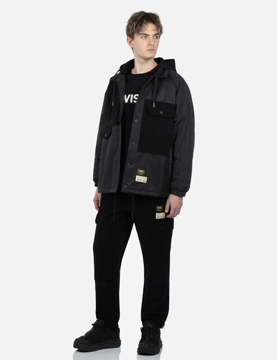 Seagull Appliqué Patchwork Padded Jacket - 3