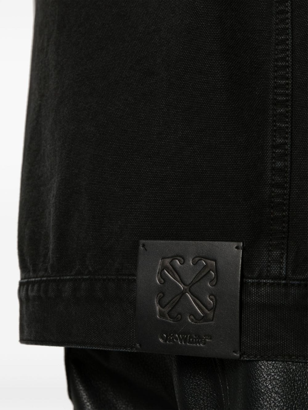 logo-embroidered denim jacket - 5