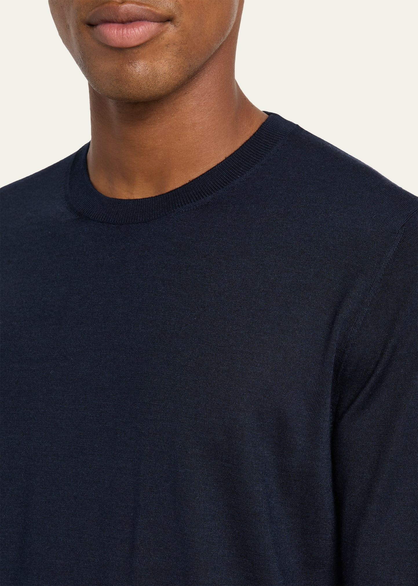 Men's Sottile Wool, Silk and Cashmere Crewneck Sweater - 5