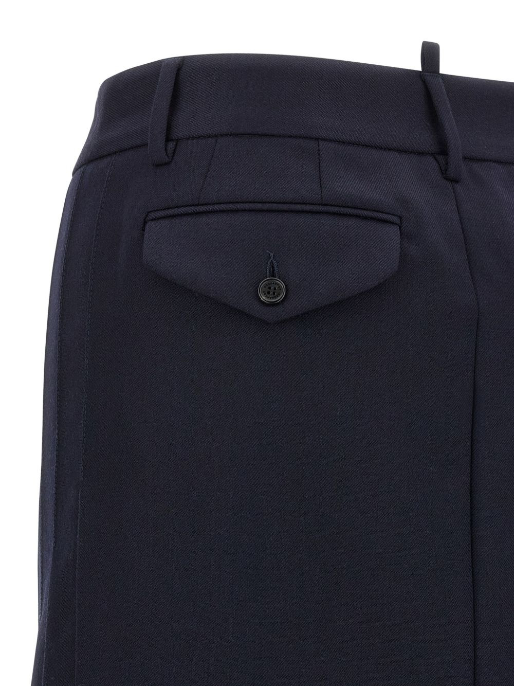 denim-insert pleated skirt - 3
