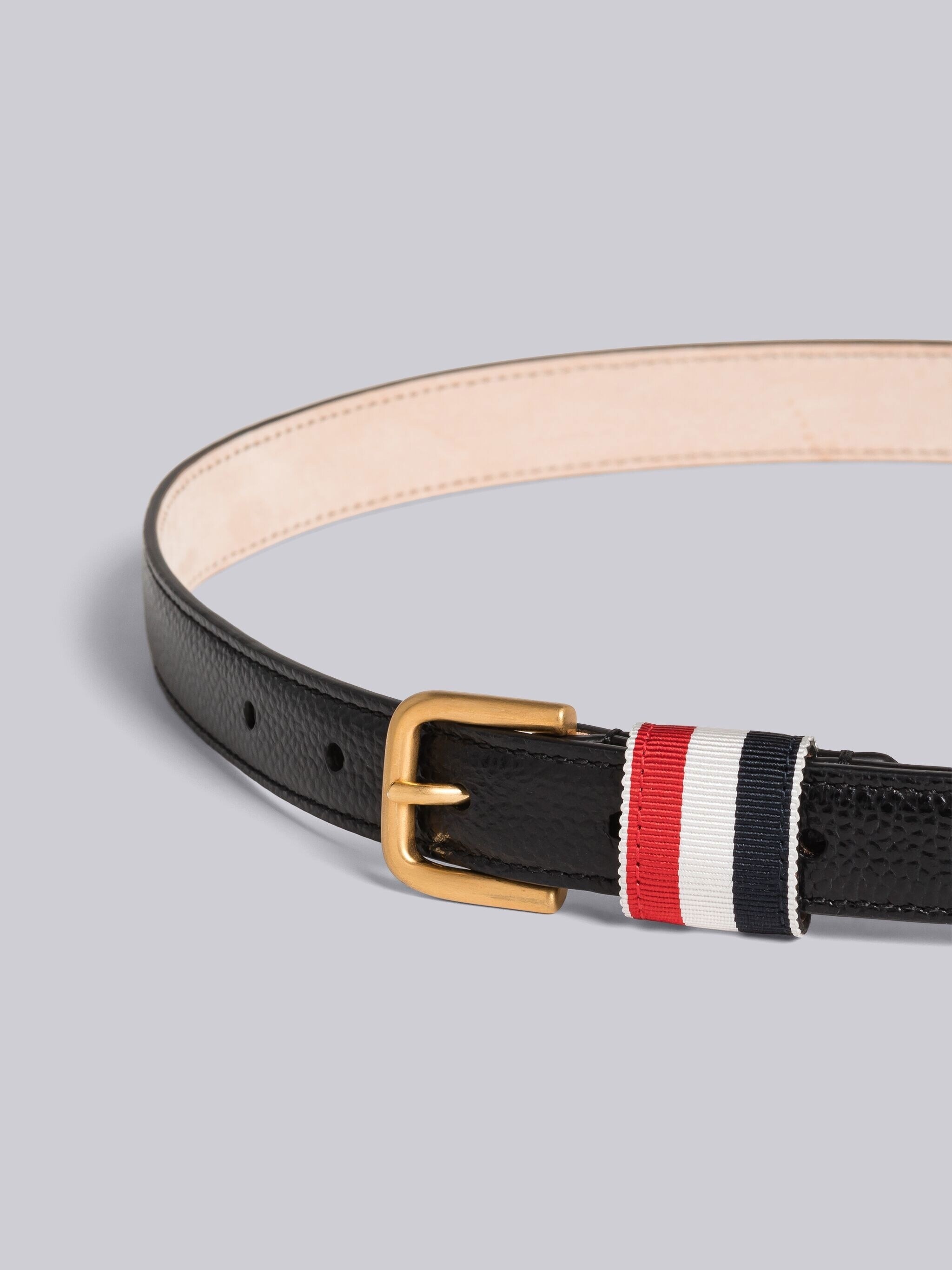 Pebble Grain Squared Buckle Belt - 2