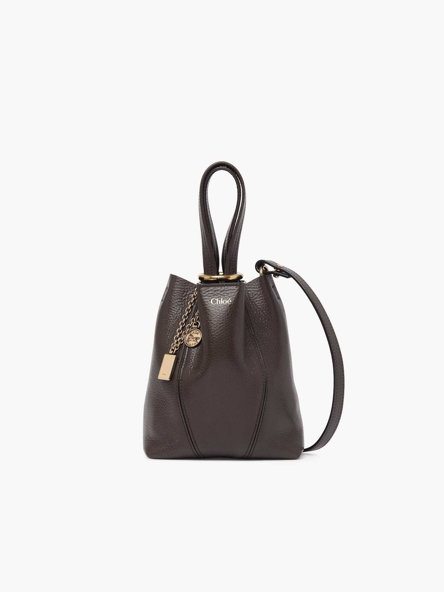 SMALL CHLOÉ SPIN TOTE BAG IN GRAINED LEATHER - 2
