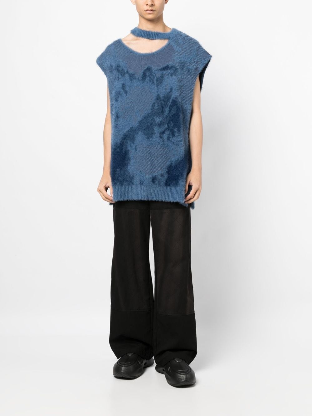 cut-out sleeveless jumper - 2