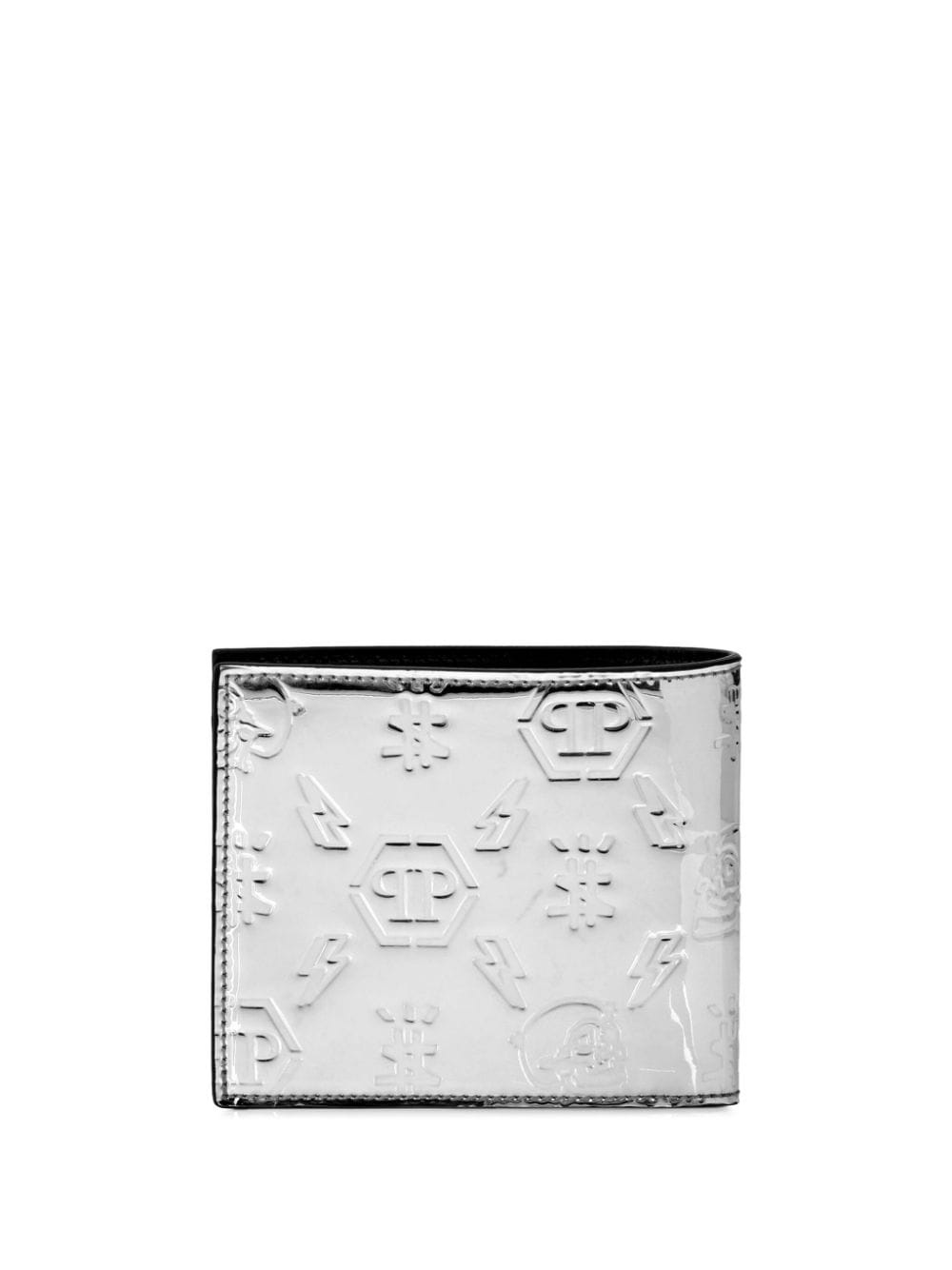 monogram-embossed metallic wallet - 2