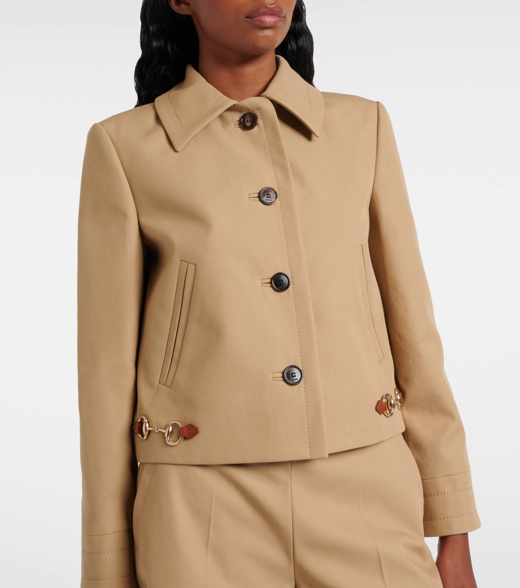 Horsebit cotton drill jacket - 6