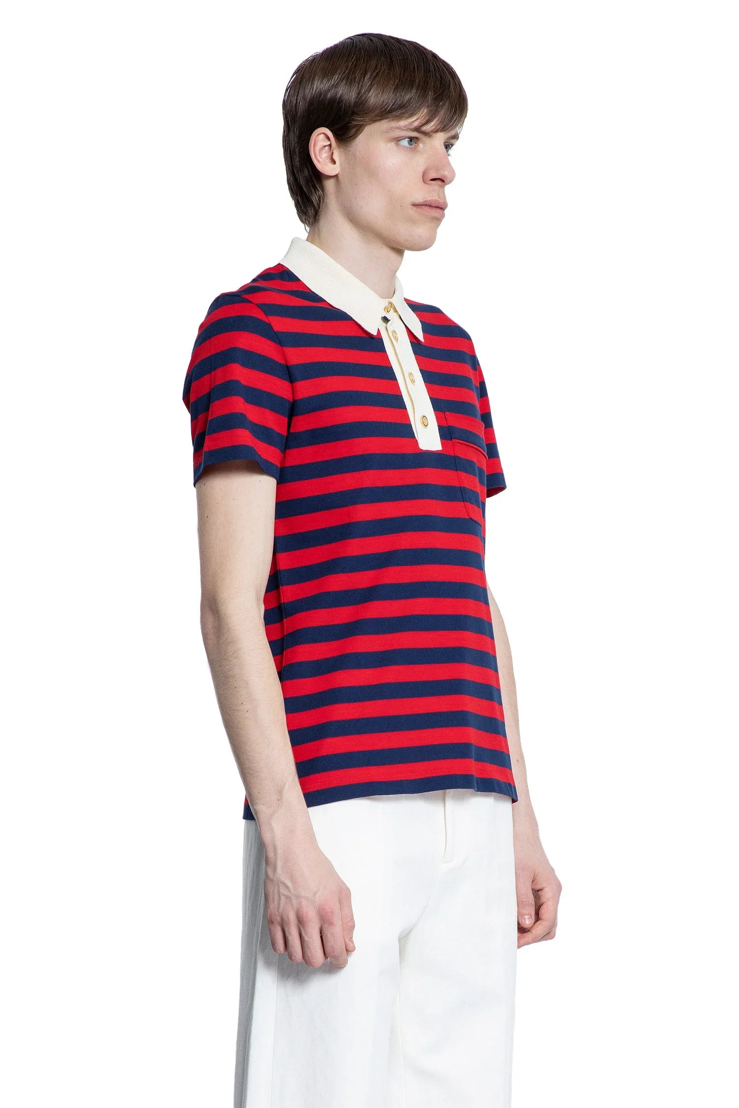 Striped-Cotton-Pique-Polo-Shirt - 2