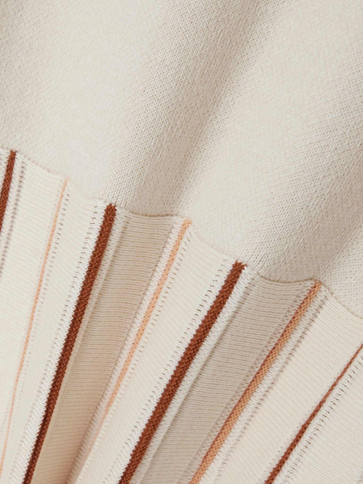 Manglar one-shoulder striped organic cotton maxi dress Ivory - 4