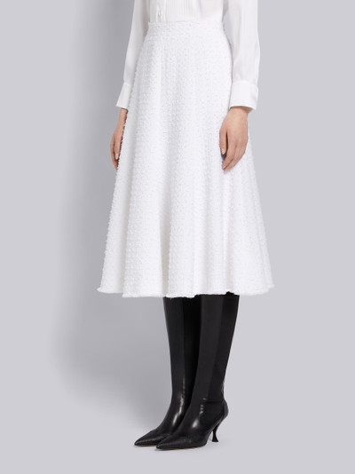 Thom Browne White Solid Eyelash Yarn Tweed Flounce Skirt outlook