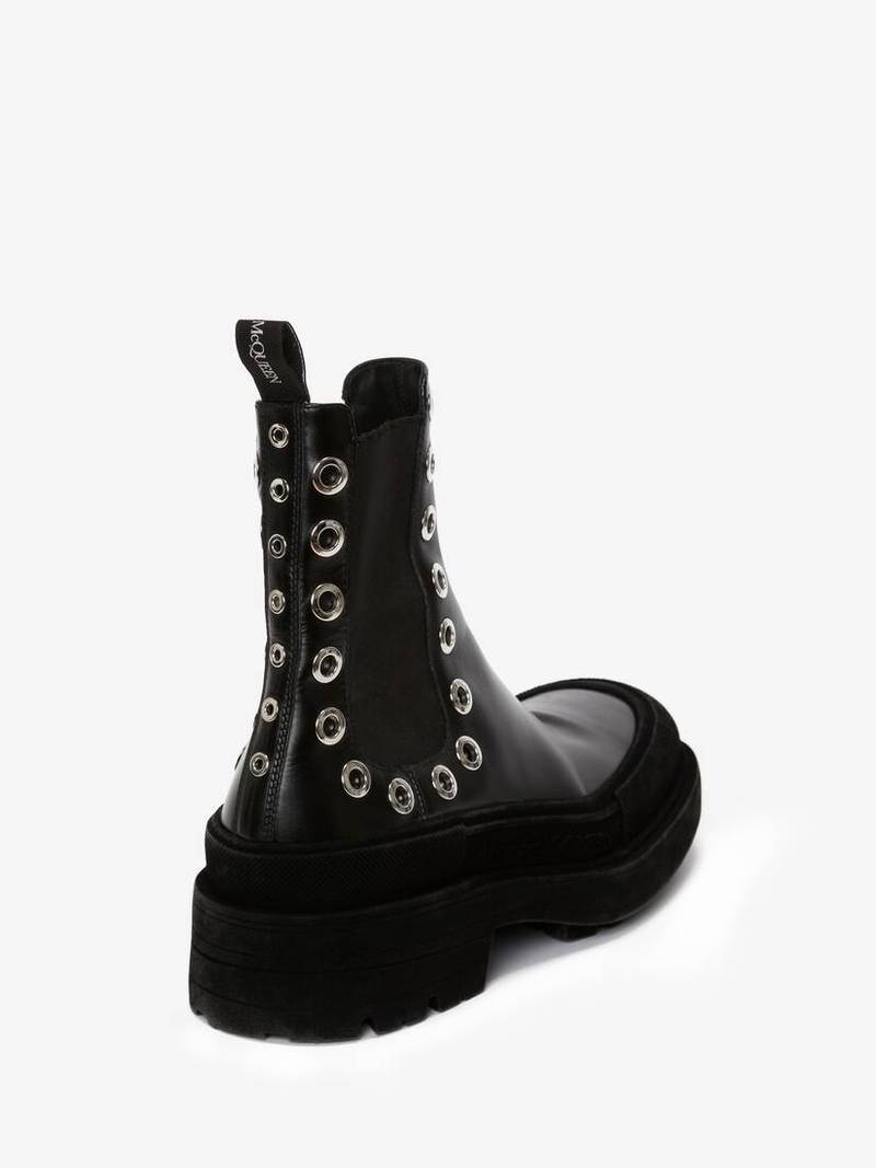 Alexander McQueen Men's Stack Chelsea Boot in Black outlook