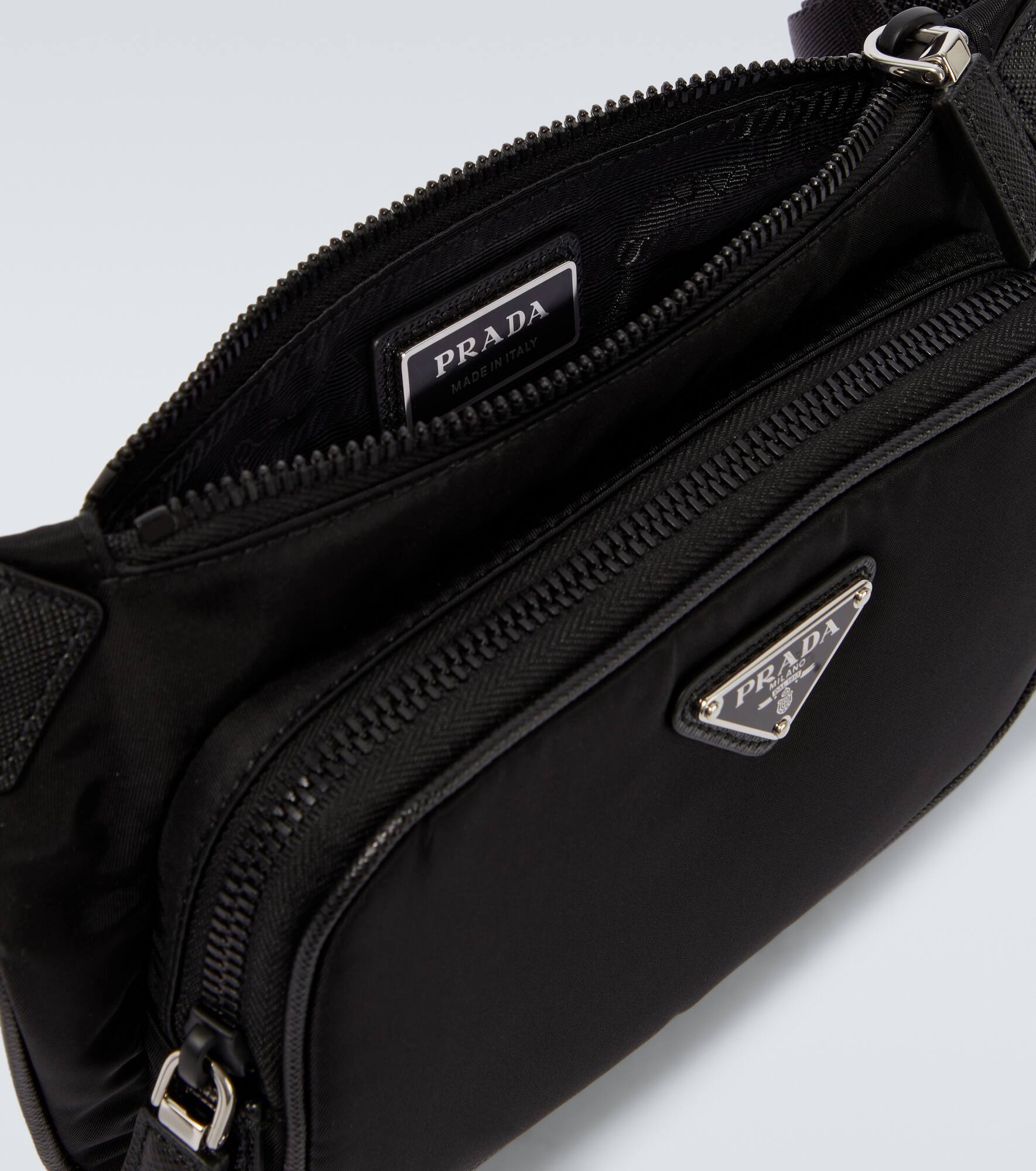 Re-Nylon leather-trimmed belt bag - 4