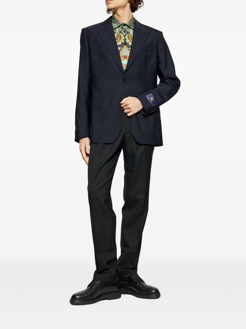 Etro single-breasted wool blazer outlook