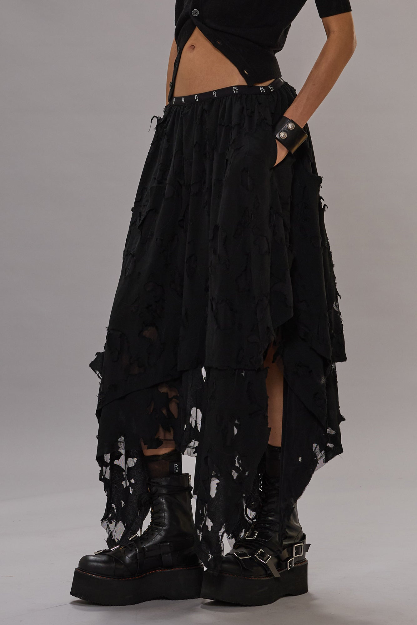 MIDI HANDKERCHIEF SKIRT - 2