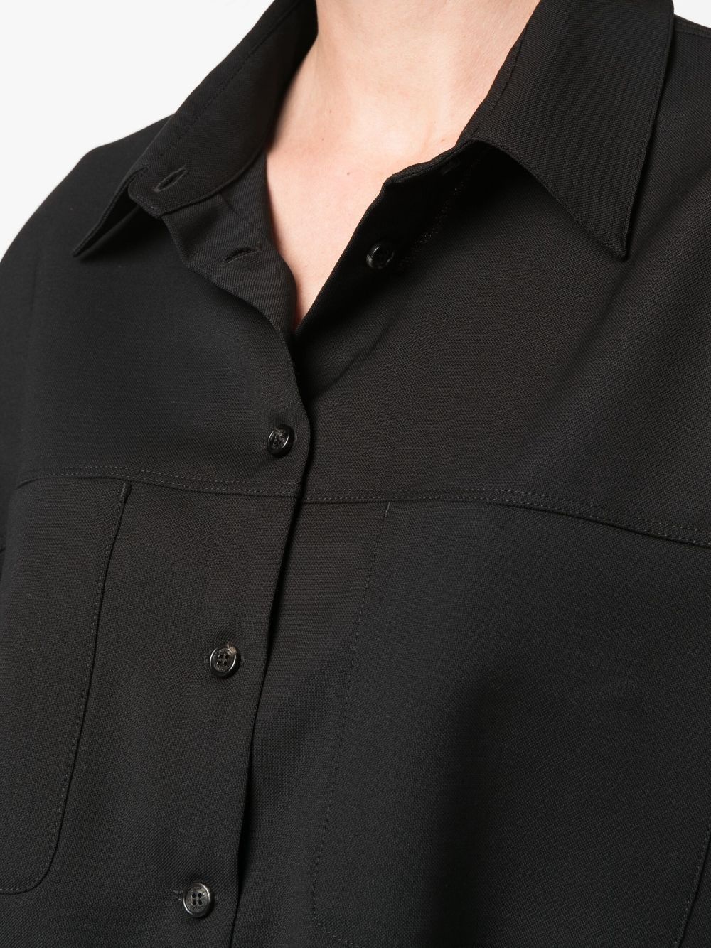 cropped cotton shirt - 5