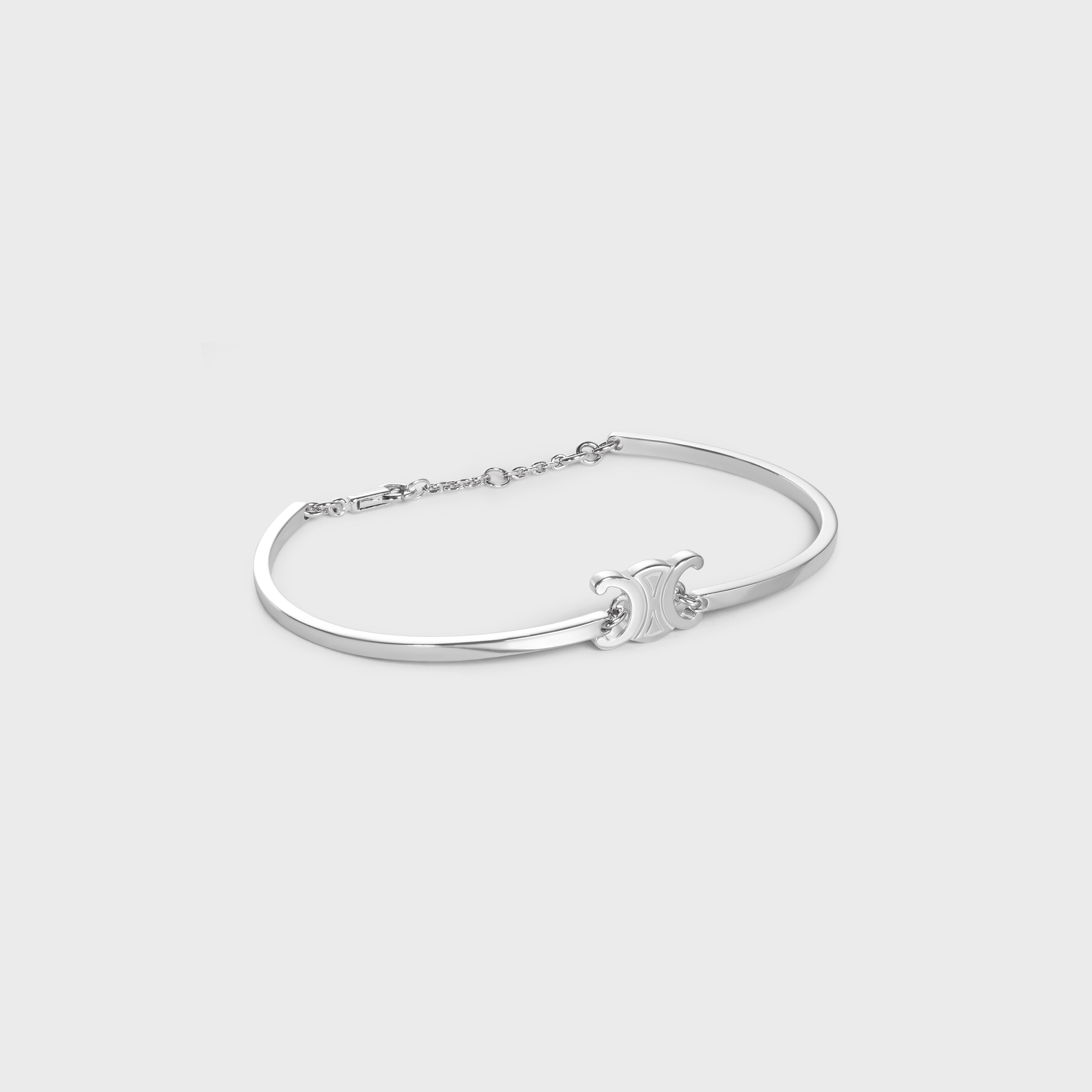 Triomphe Articulated Bracelet in Brass with Rhodium Finish - 2