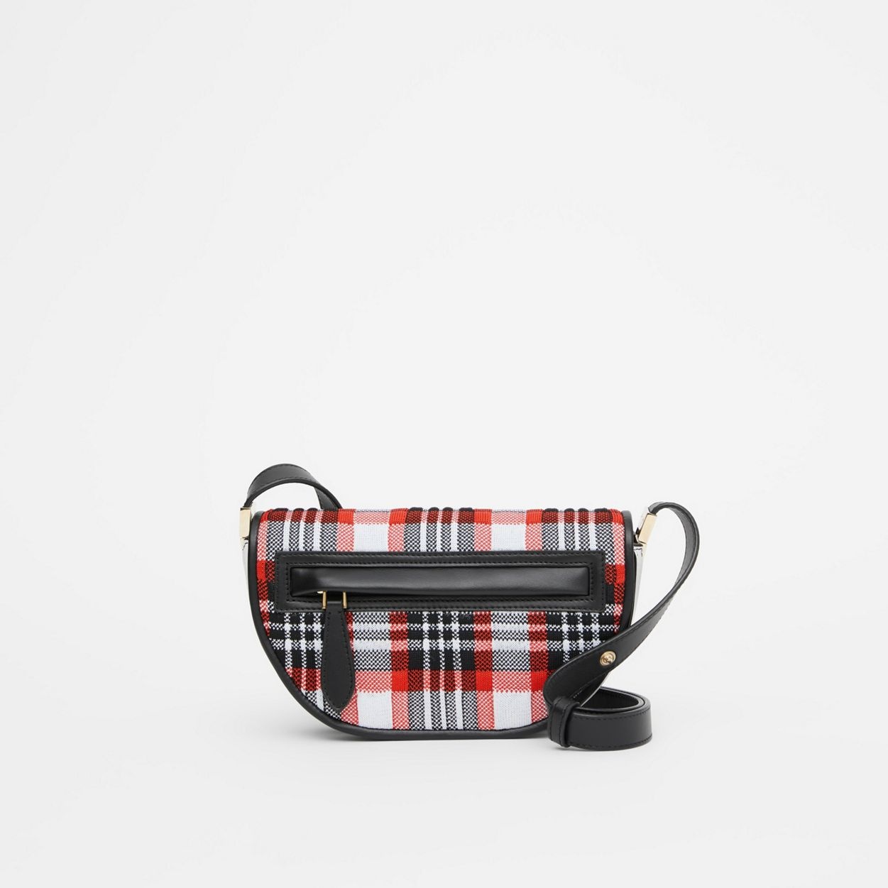 Mini Knitted Tartan and Leather Olympia Bag - 11