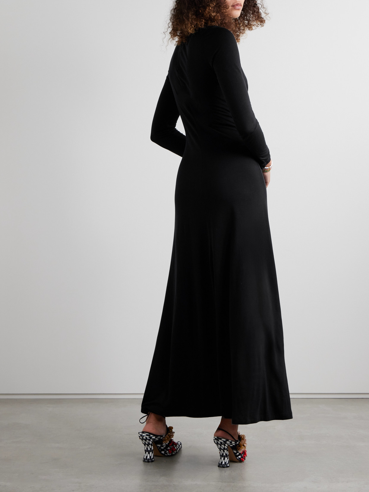 Ceryse Ruched Lyocell-jersey Maxi Dress - 3