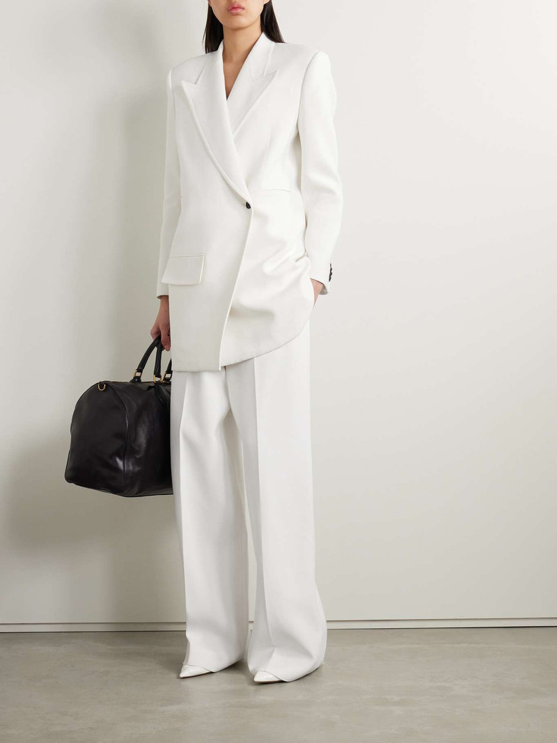KHAITE Bacall crepe wide-leg pants outlook