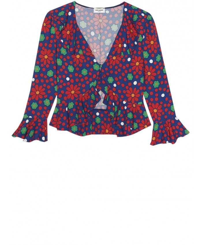 Ruffled multicolor blouse - 1