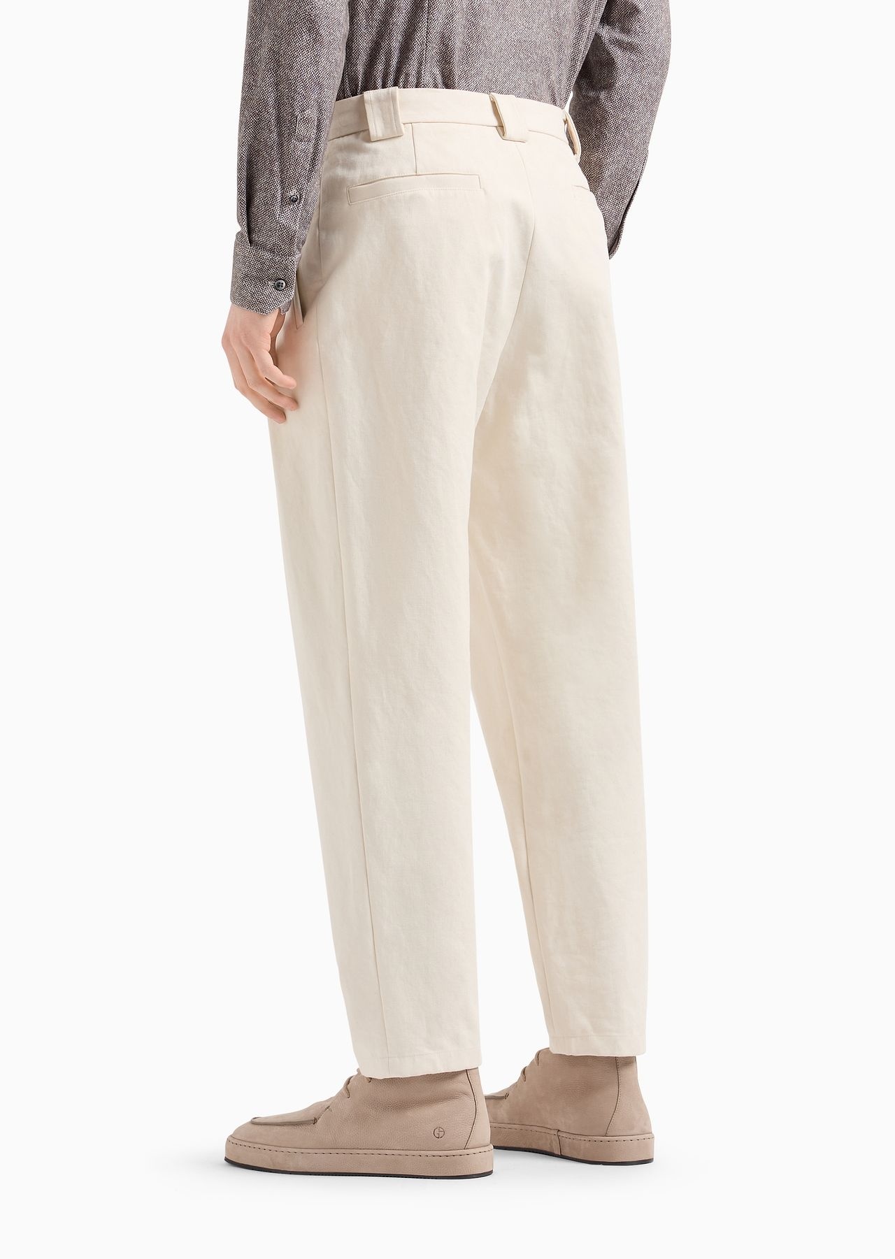 One-pleat trousers in cotton gabardine - 5