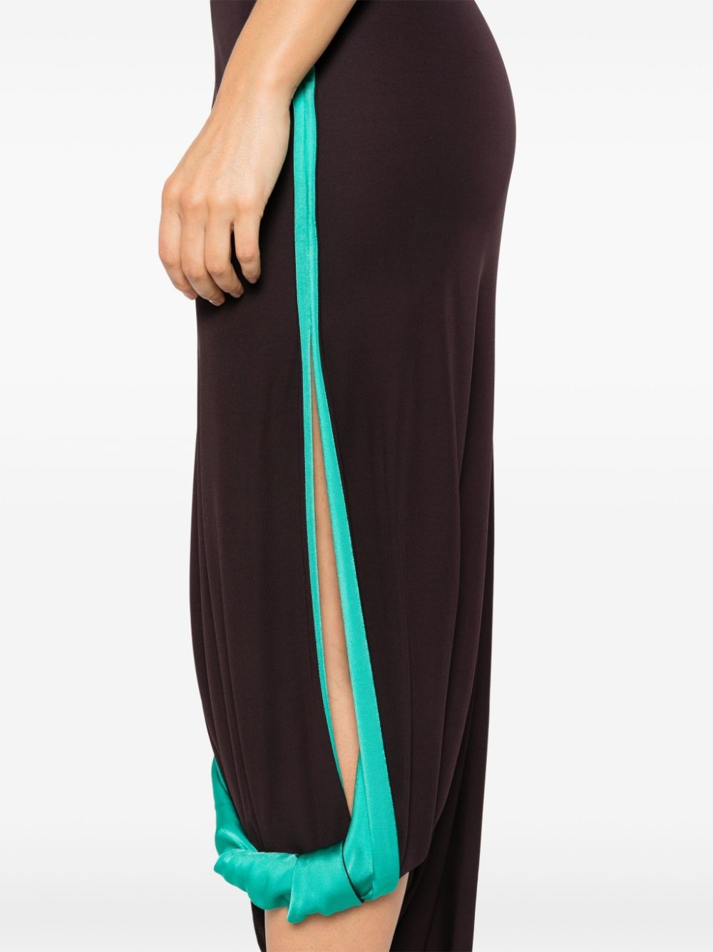 side-stripe maxi dress - 5