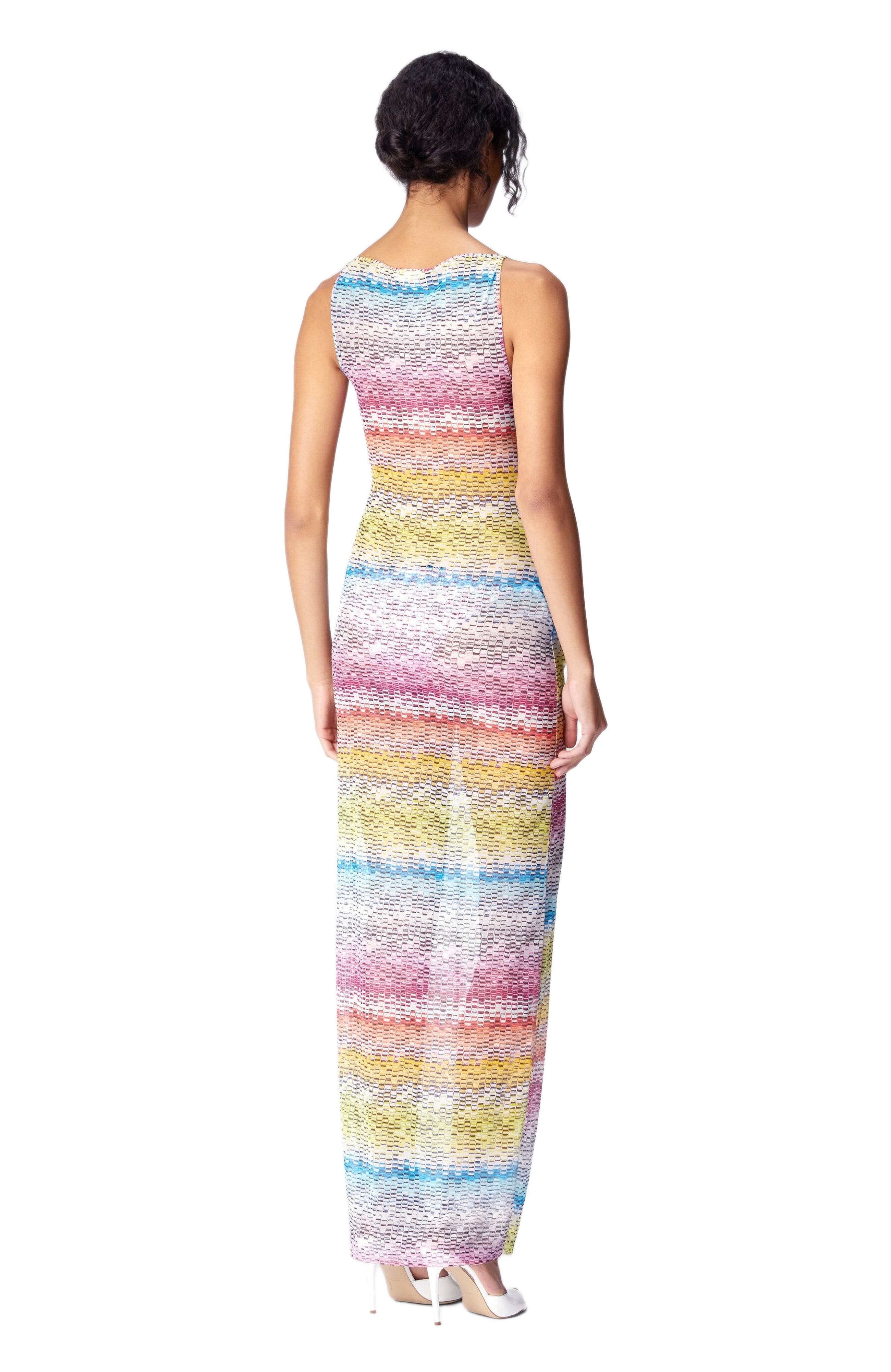 Missoni Long Sleeveless Dress In Printed Tulle in Multicoloured 1 at Nordstrom - 4