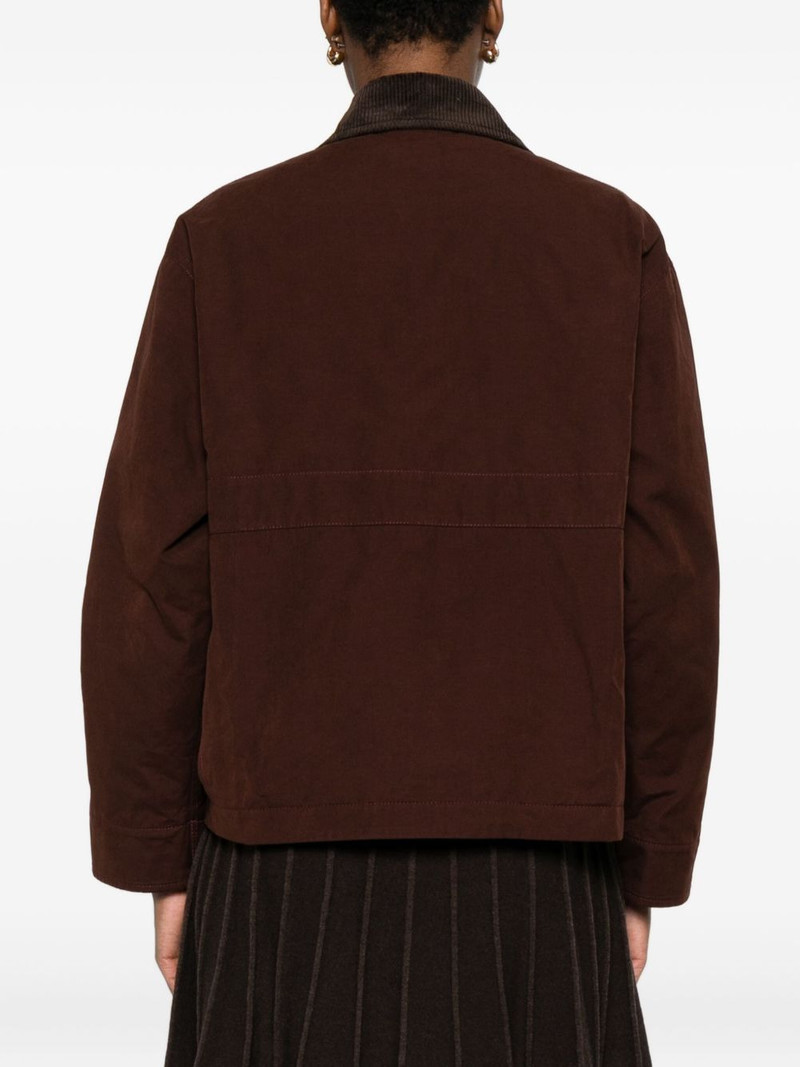 corduroy-collar buttoned jacket 4