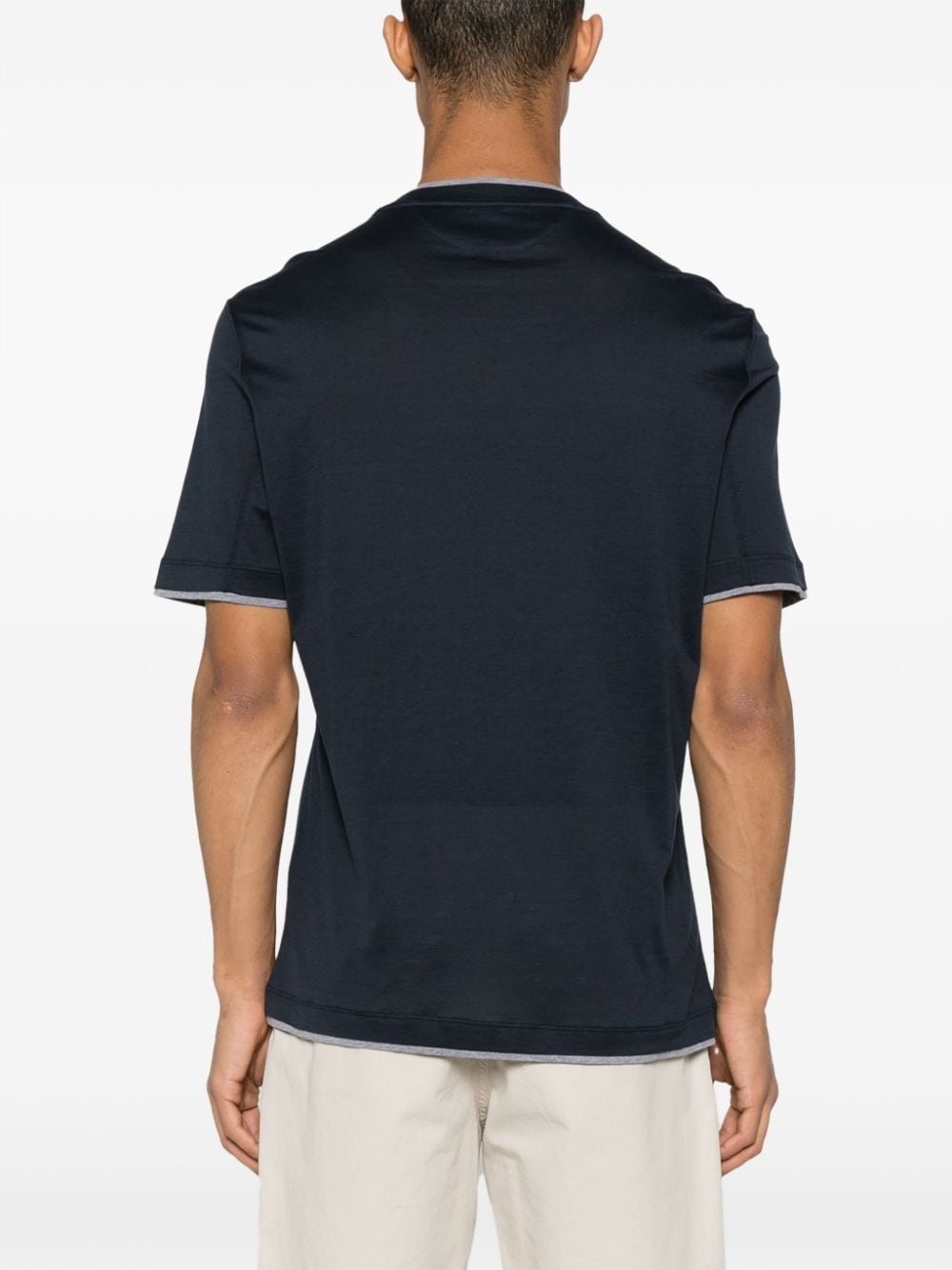 contrast-trim T-shirt - 4