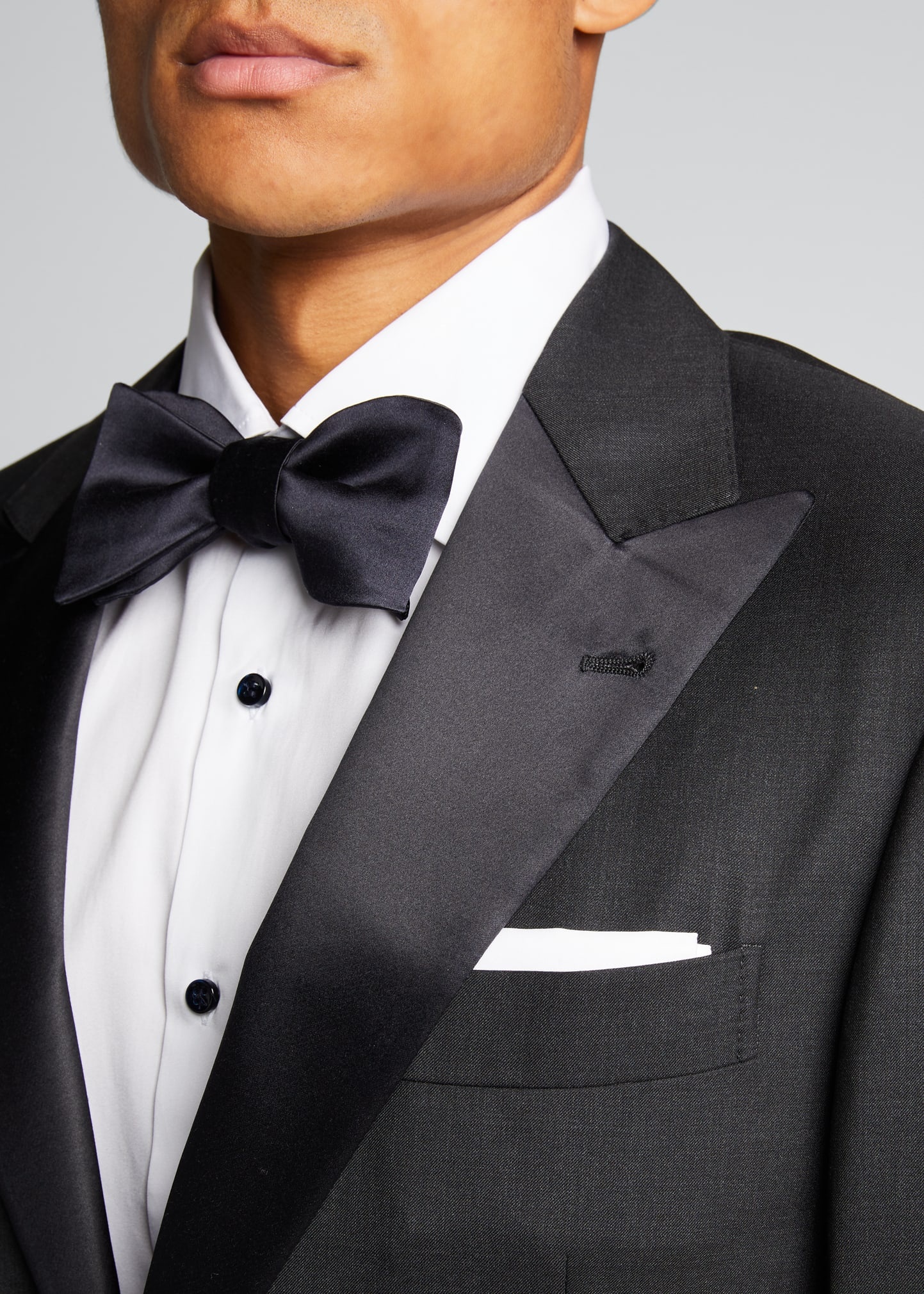 Men's Peak-Lapel Solid Tuxedo - 5