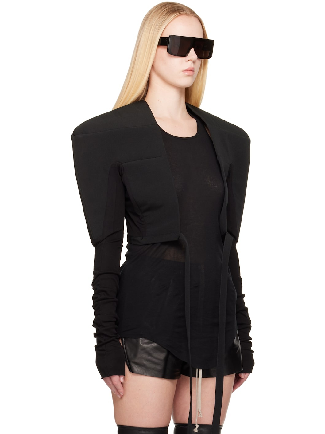 Black Hollywood Tight Blazer - 2