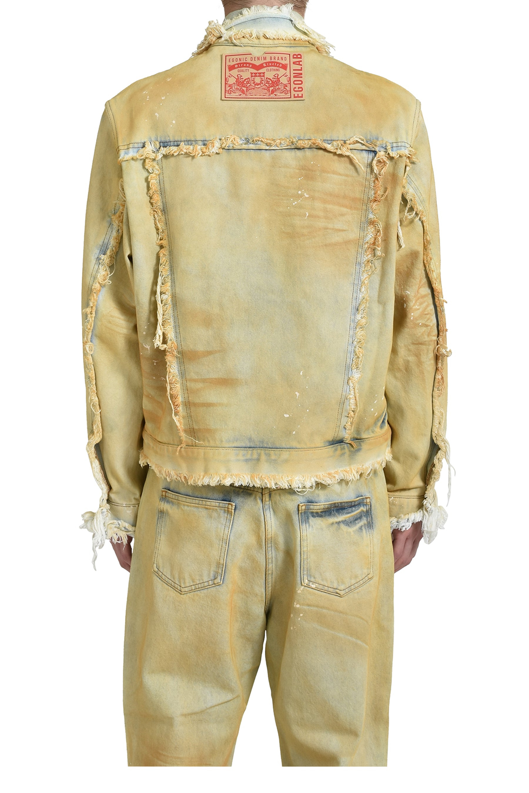 RAW EDGES DENIM JACKET / YEL DIRTY - 2