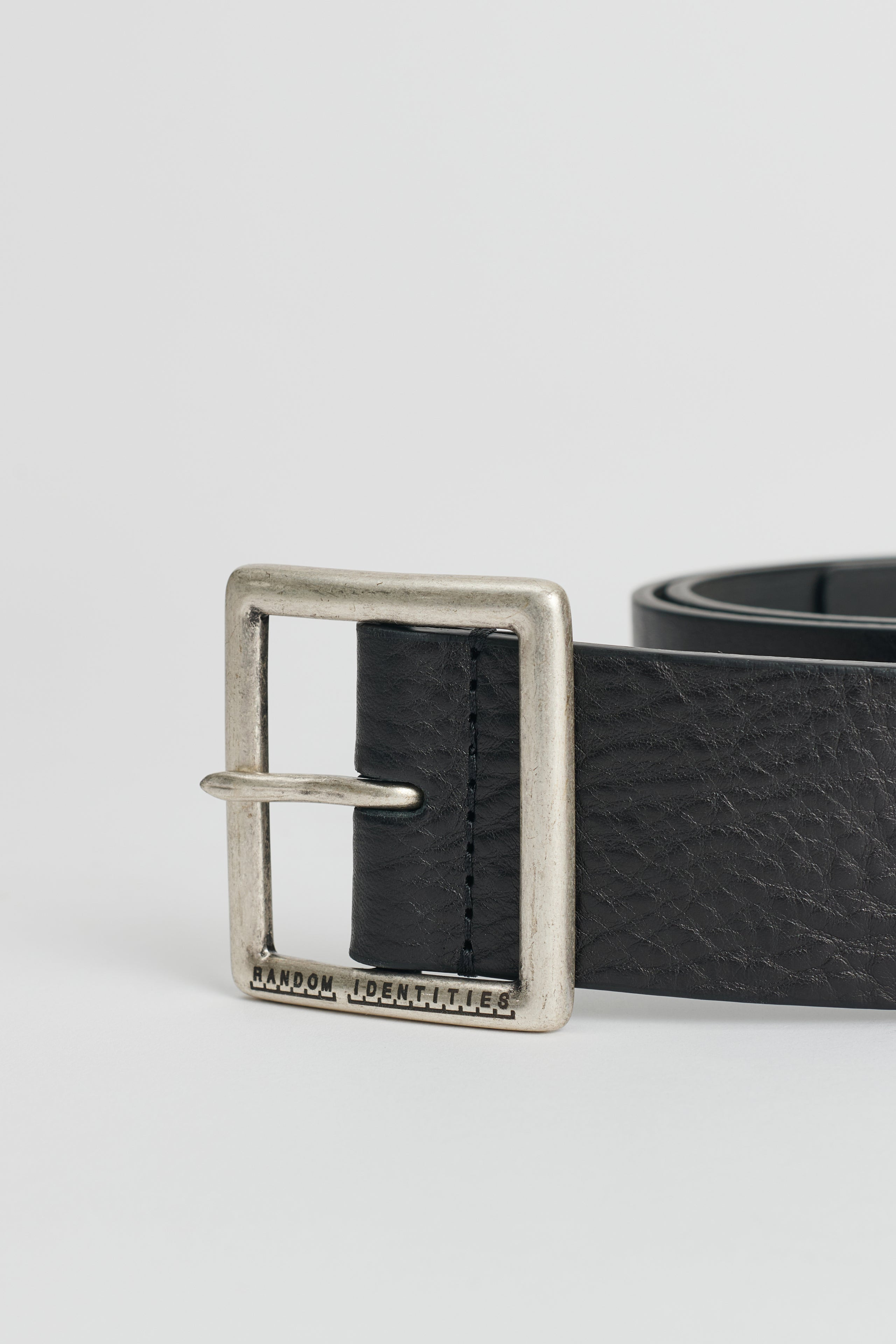 RANDOM IDENTITIES LEATHER BELT BLACK - 2