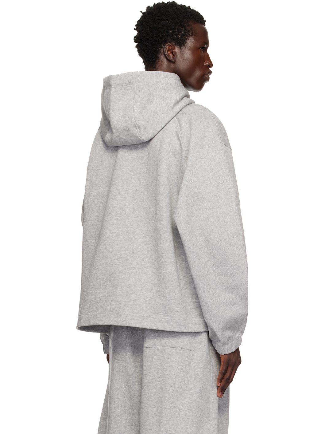 Gray Neoprene Hoodie - 3