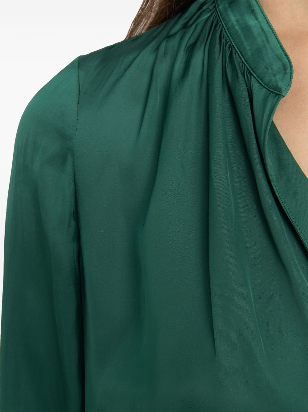 Tink satin V-neck top - 5