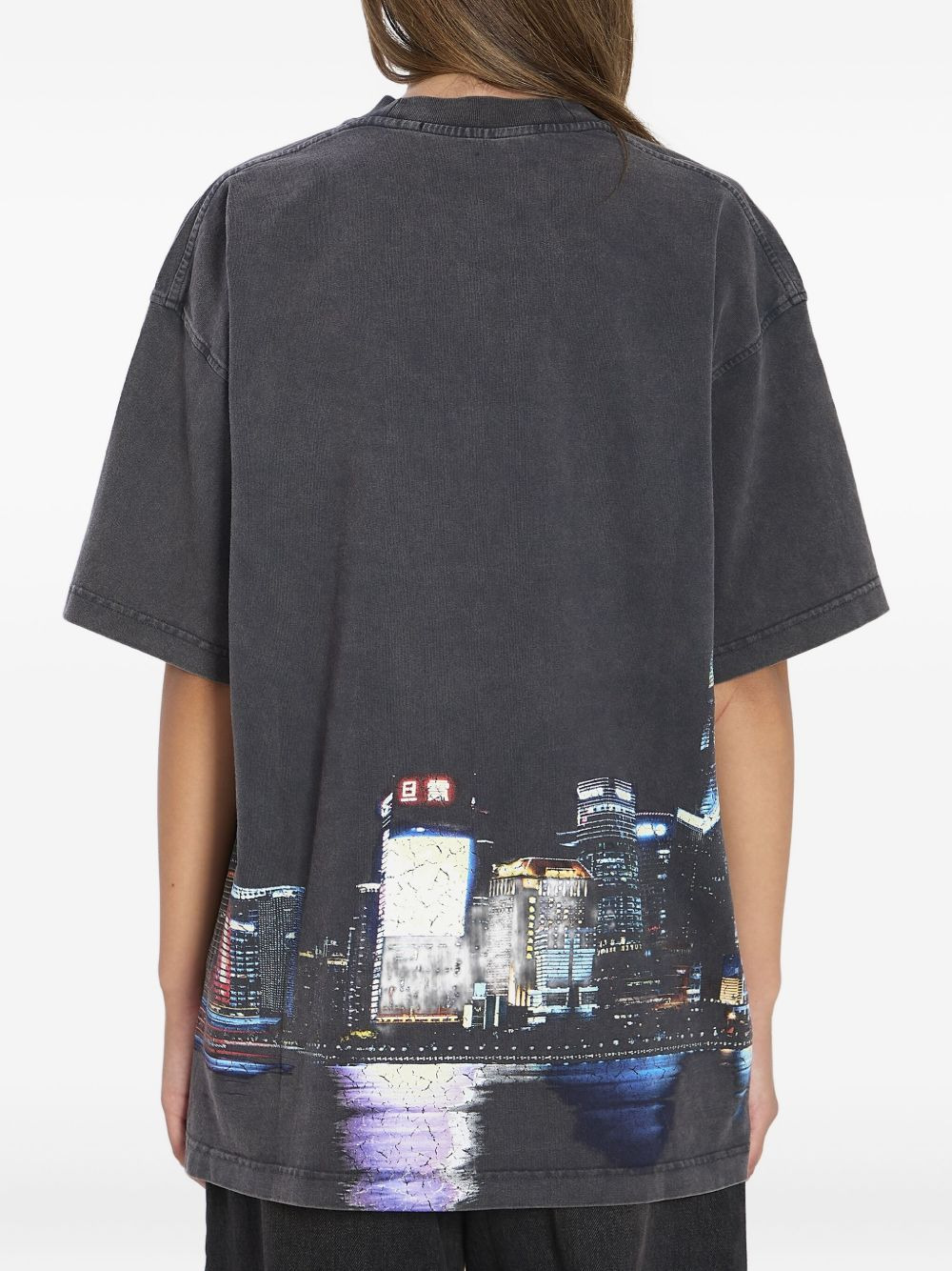 printed rhinestone-embellished  T-shirt - 4