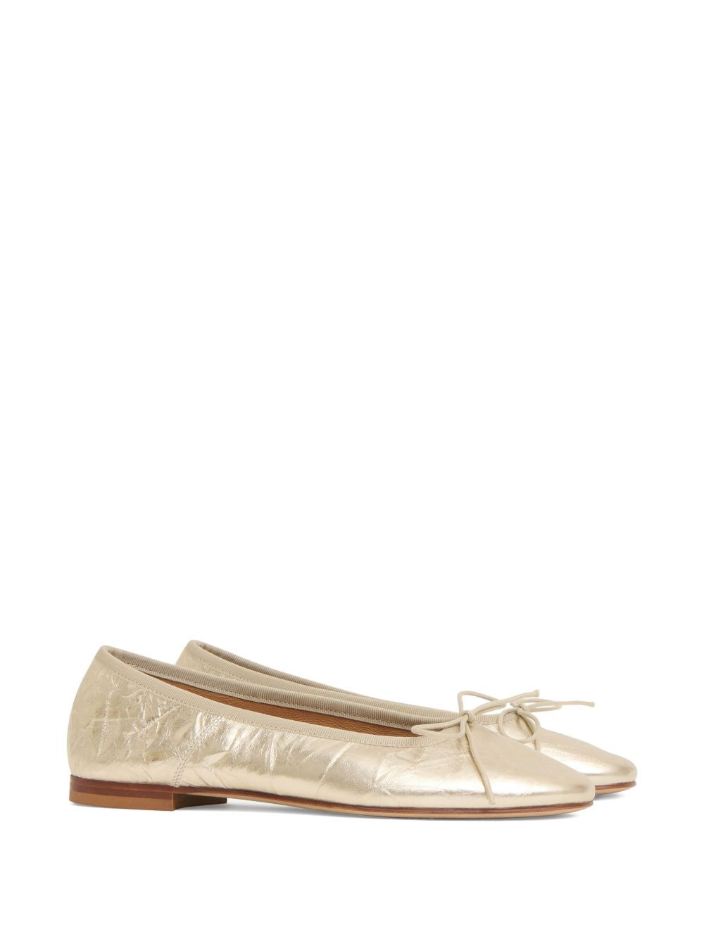 almond-toe bow-detail ballet flats - 2