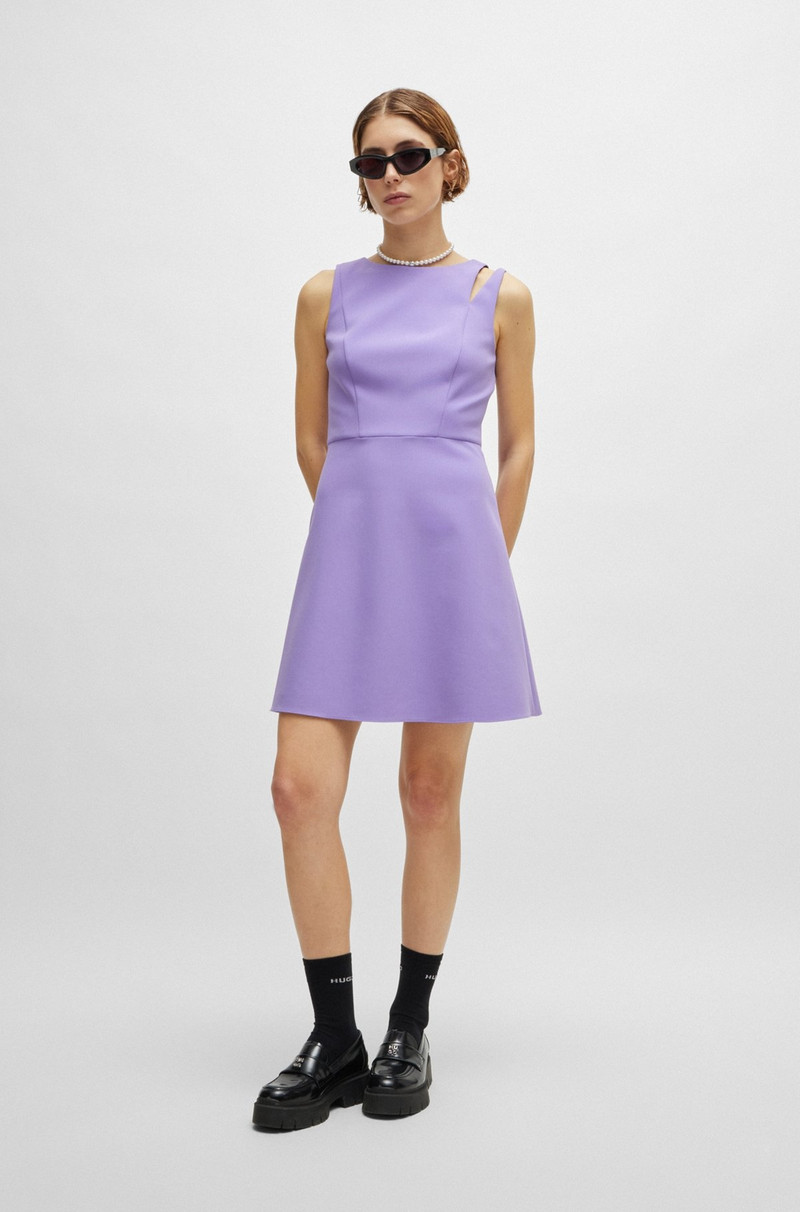 HUGO SLEEVELESS MINI DRESS WITH CUT-OUT SHOULDER DETAIL outlook