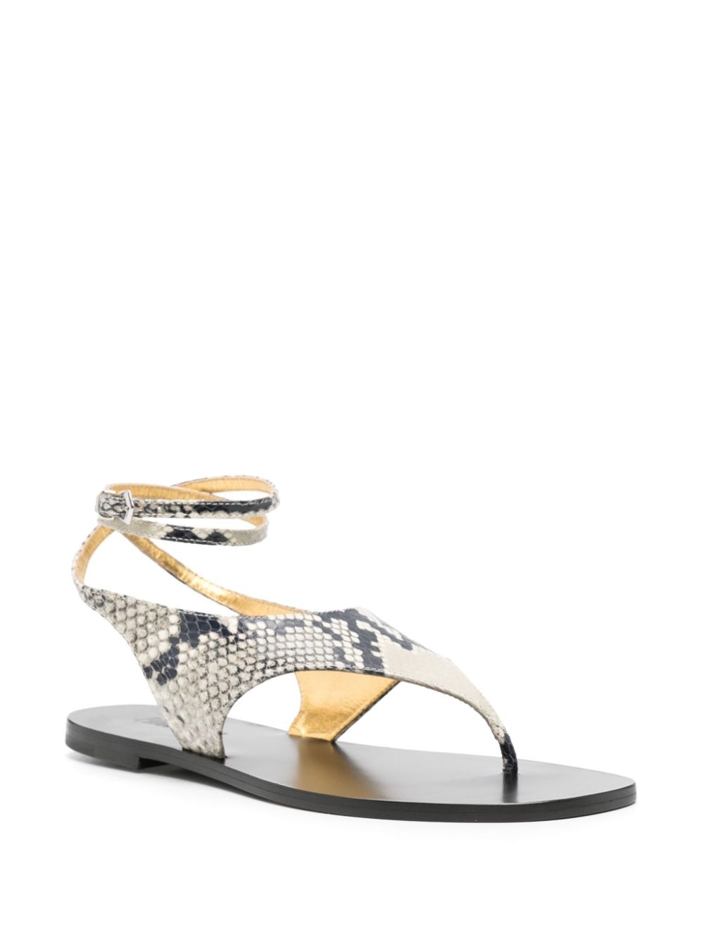 Amalfi snakeskin-effect sandals - 2