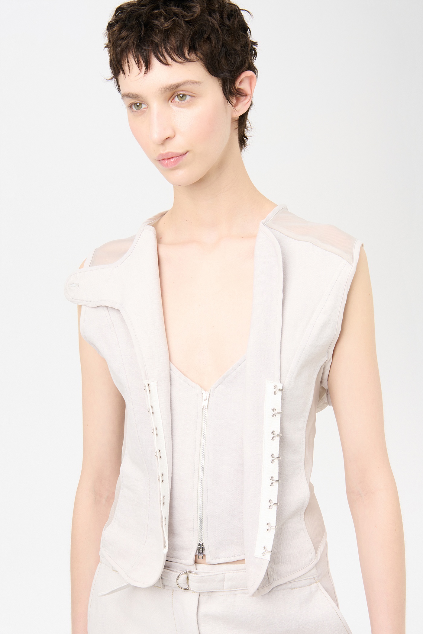 Corset Vest Dust Bunny Disrupted Sateen - 6