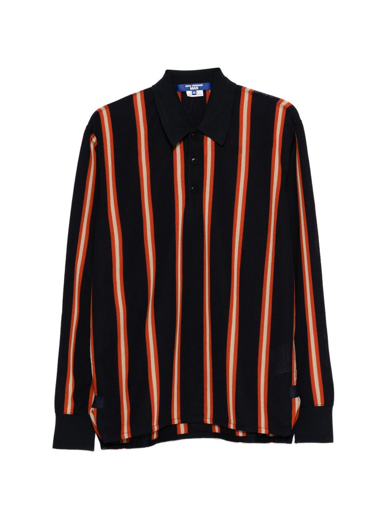striped long-sleeve polo shirt 1
