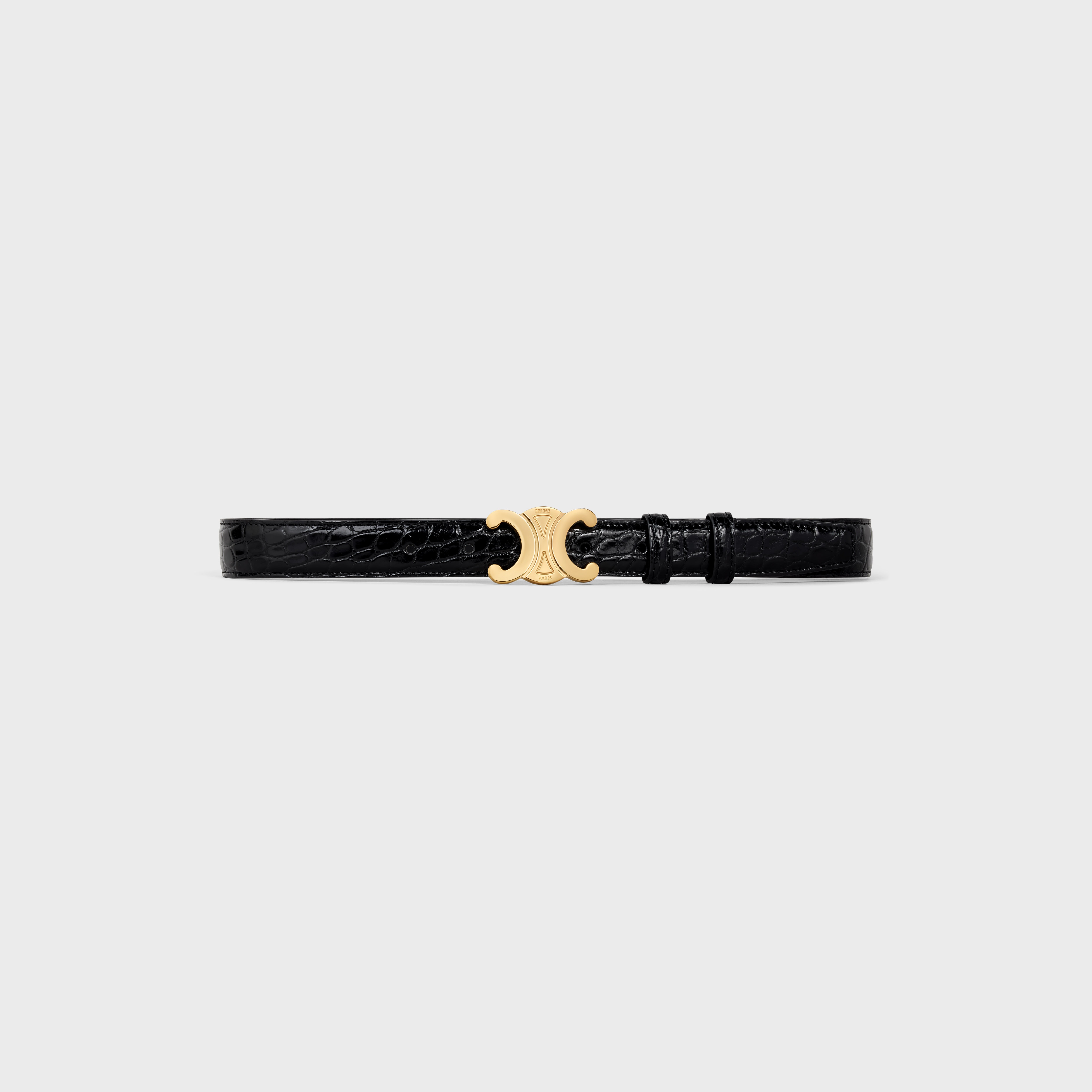Medium Triomphe Belt in ALLIGATOR - 1