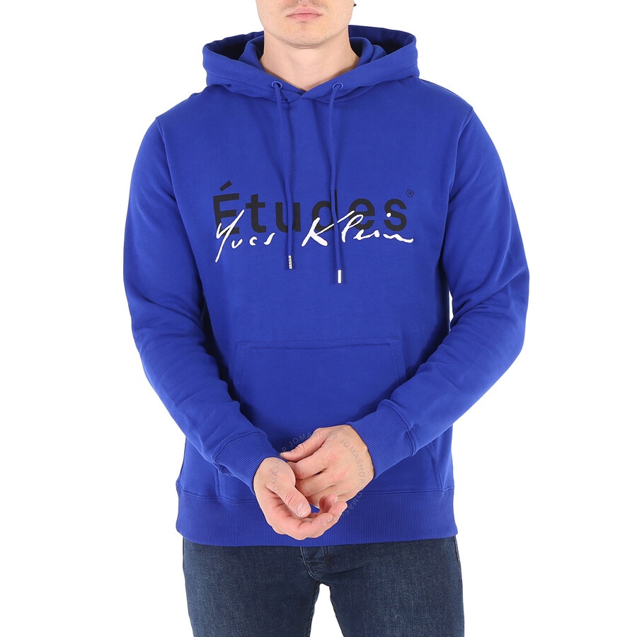 Etudes Blue Klein Signature Logo Cotton Hoodie - 3