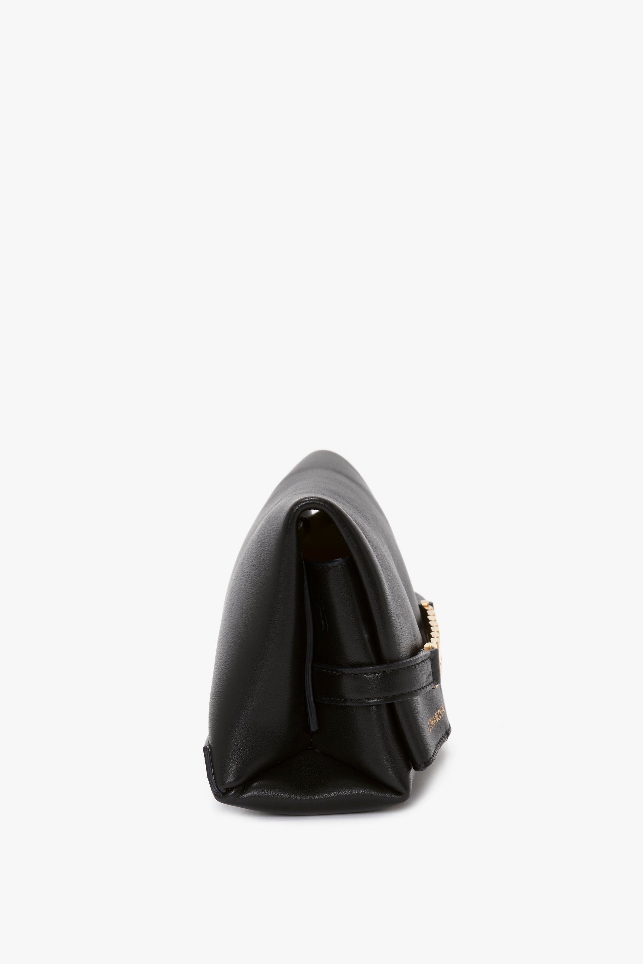 Mini Pouch With Long Strap In Black Leather - 4