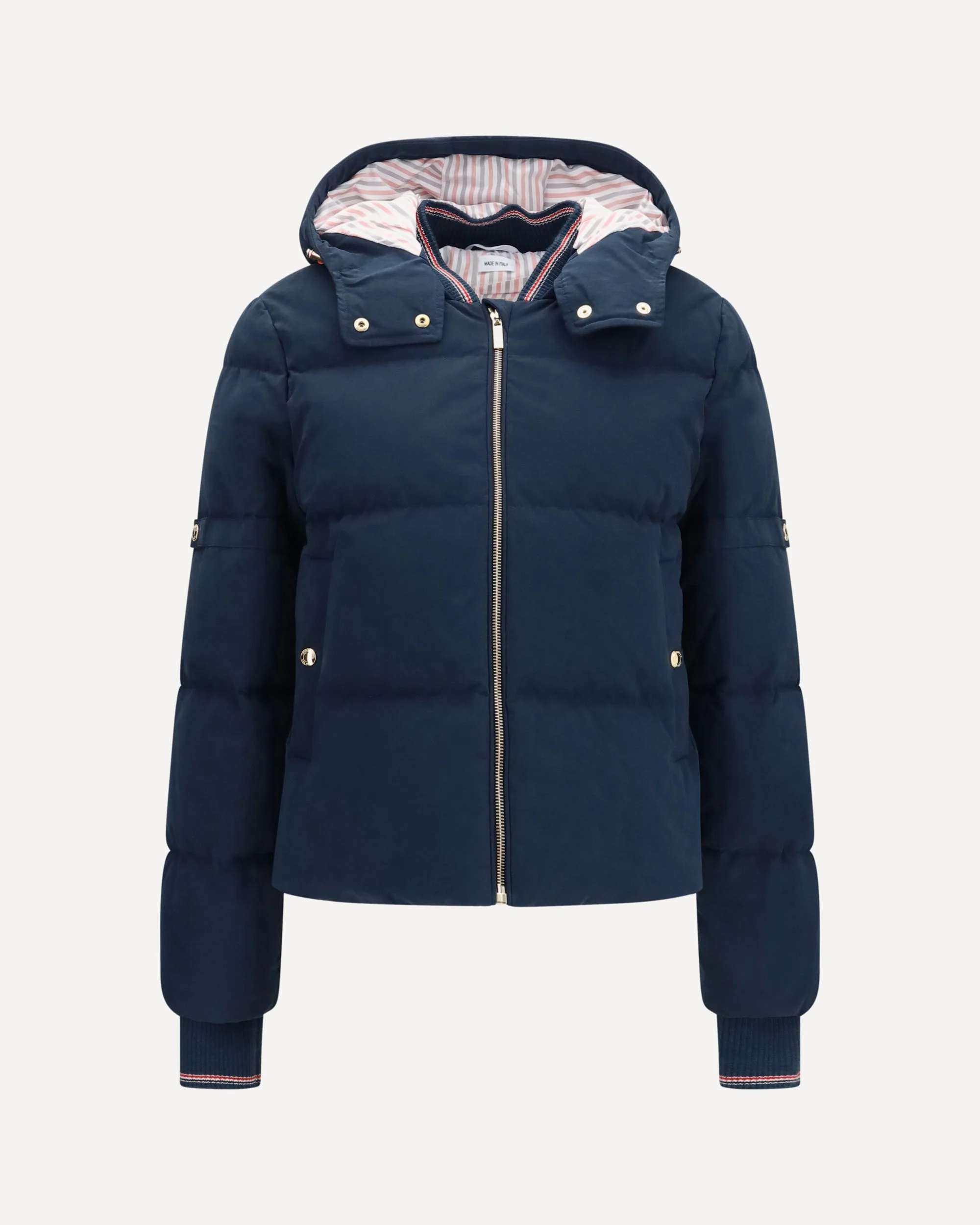 Waxed technical Puffer Jacket with hood - 1